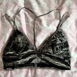 Grey Velvet Bralette